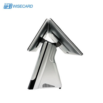 Desktop Dual Screen POS Terminal Double Sided Display RK3399 Processor Wins / Android OS